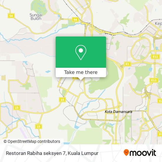 Restoran Rabiha seksyen 7 map