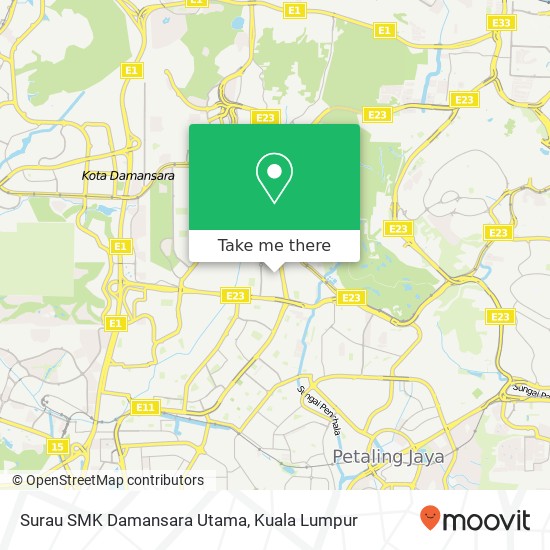 Peta Surau SMK Damansara Utama