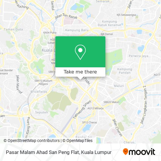 Peta Pasar Malam Ahad San Peng Flat