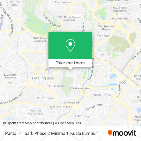 Peta Pantai Hillpark Phase 2 Minimart