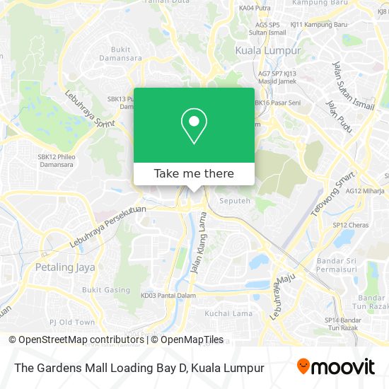 The Gardens Mall Loading Bay D map