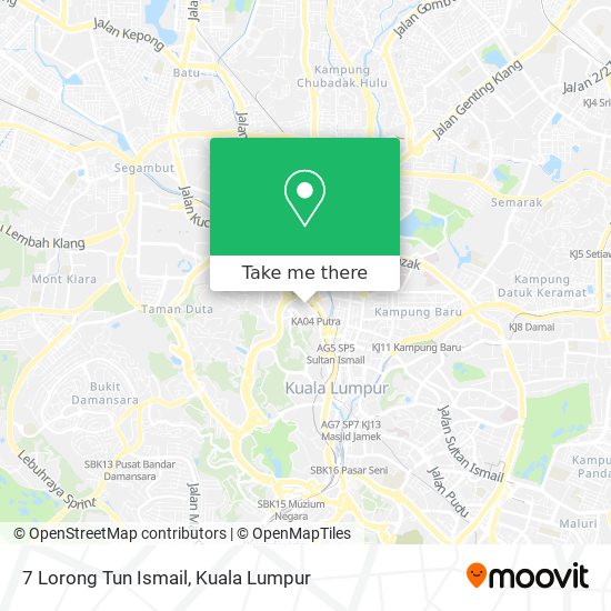 Peta 7 Lorong Tun Ismail