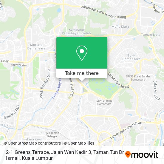 2-1 Greens Terrace, Jalan Wan Kadir 3, Taman Tun Dr Ismail map
