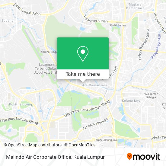 Peta Malindo Air Corporate Office