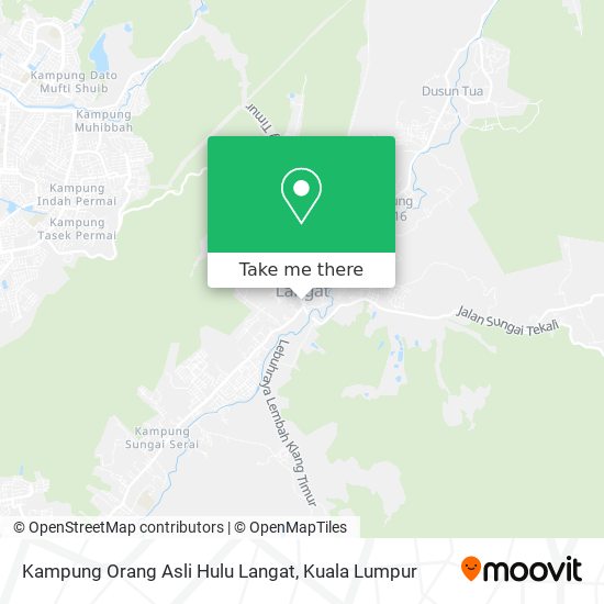 Kampung Orang Asli Hulu Langat map