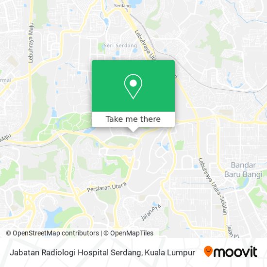 Jabatan Radiologi Hospital Serdang map