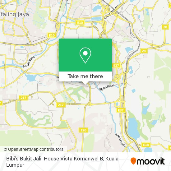 Peta Bibi's Bukit Jalil House Vista Komanwel B