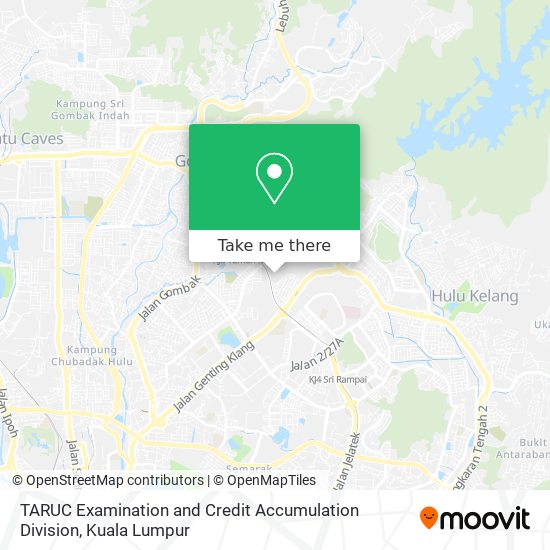 TARUC Examination and Credit Accumulation Division map