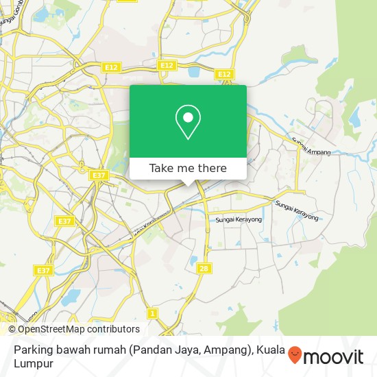 Parking bawah rumah (Pandan Jaya, Ampang) map