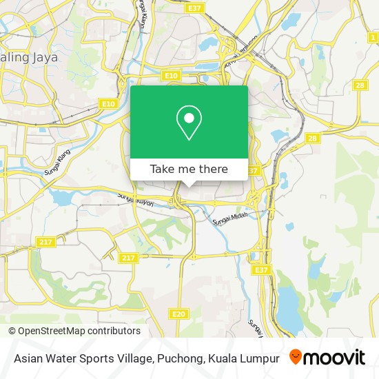 Asian Water Sports Village, Puchong map