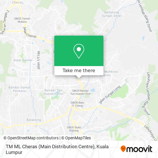 TM ML Cheras (Main Distribution Centre) map