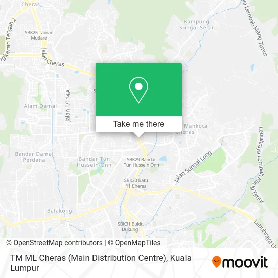 TM ML Cheras (Main Distribution Centre) map