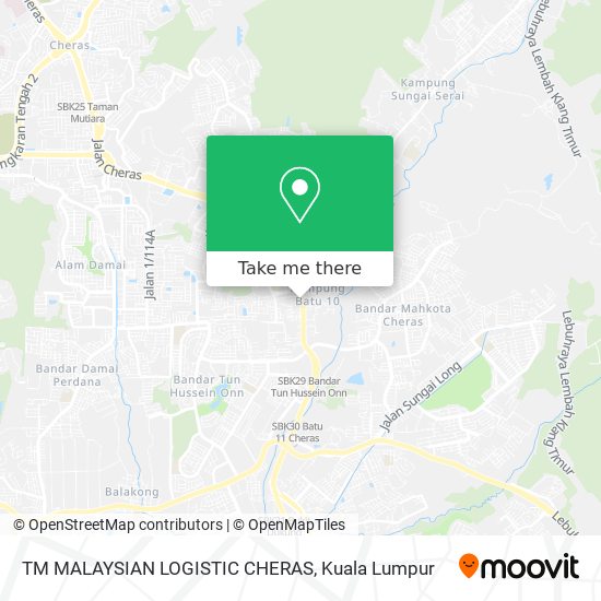 TM MALAYSIAN LOGISTIC CHERAS map