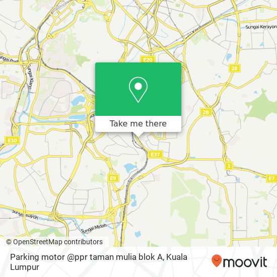 Peta Parking motor @ppr taman mulia blok A