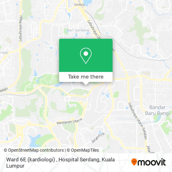 Ward 6E (kardiologi) , Hospital Serdang map