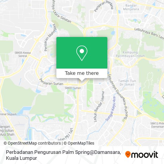 Peta Perbadanan Pengurusan Palm Spring@Damansara