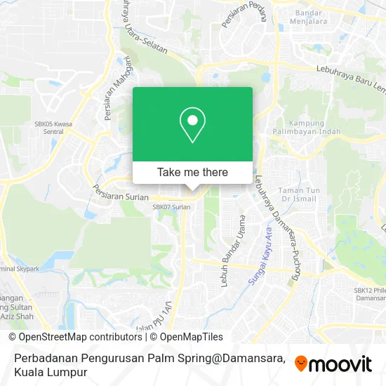 Perbadanan Pengurusan Palm Spring@Damansara map