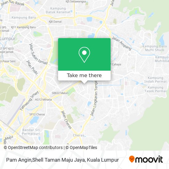 Peta Pam Angin,Shell Taman Maju Jaya