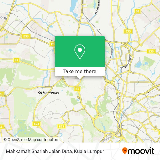 Mahkamah Shariah Jalan Duta map