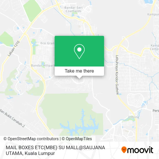 MAIL BOXES ETC(MBE) SU MALL@SAUJANA UTAMA map