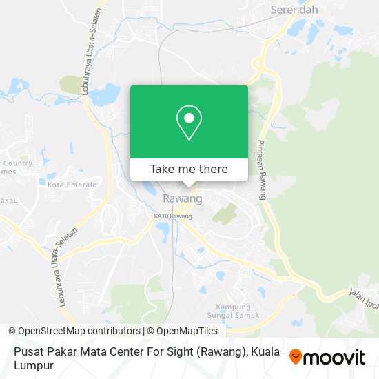 Pusat Pakar Mata Center For Sight (Rawang) map