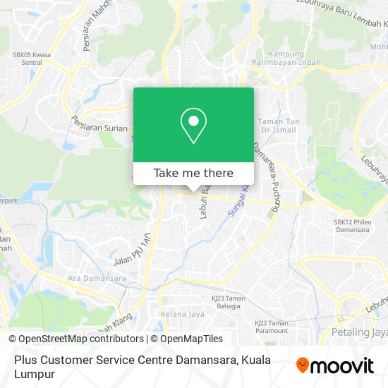 Plus Customer Service Centre Damansara map