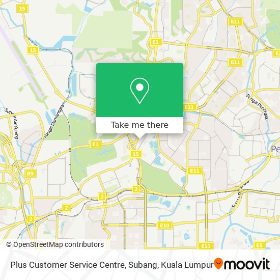 Plus Customer Service Centre, Subang map