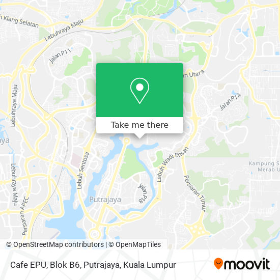Peta Cafe EPU, Blok B6, Putrajaya