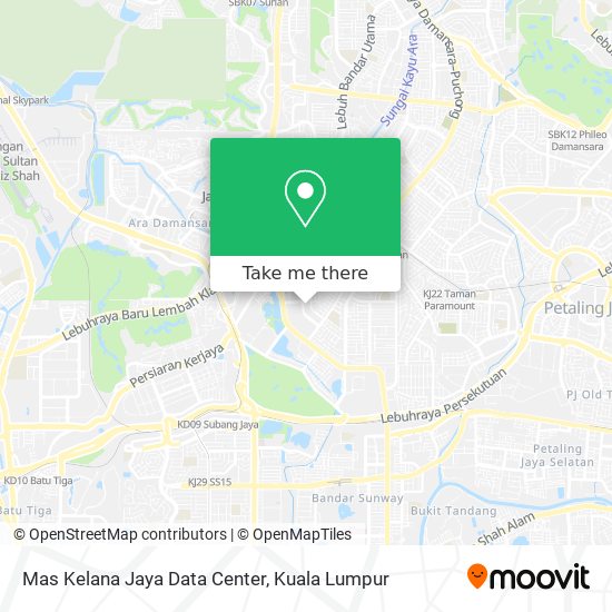 Peta Mas Kelana Jaya Data Center