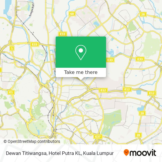 Dewan Titiwangsa, Hotel Putra KL map