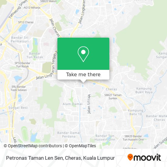 Peta Petronas Taman Len Sen, Cheras