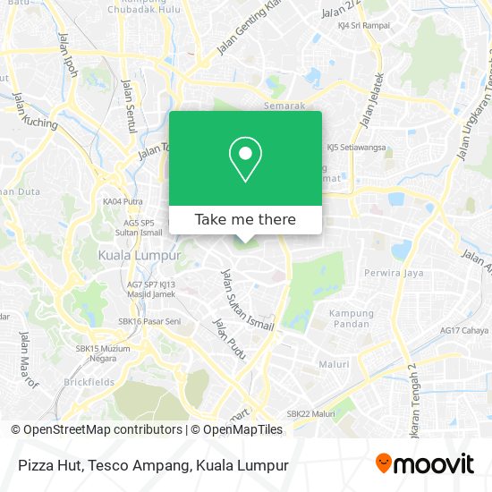 Peta Pizza Hut, Tesco Ampang