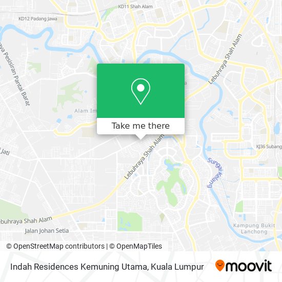 Peta Indah Residences Kemuning Utama