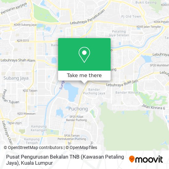 Pusat Pengurusan Bekalan TNB (Kawasan Petaling Jaya) map