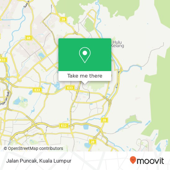 Jalan Puncak map