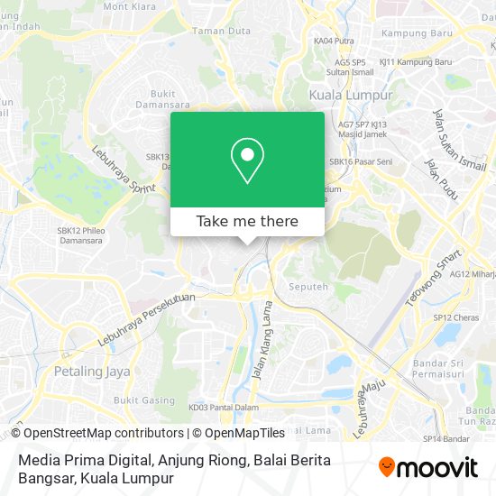 Media Prima Digital, Anjung Riong, Balai Berita Bangsar map