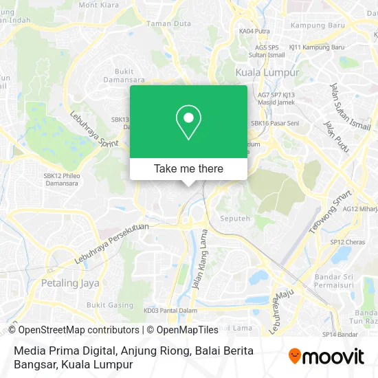 Media Prima Digital, Anjung Riong, Balai Berita Bangsar map