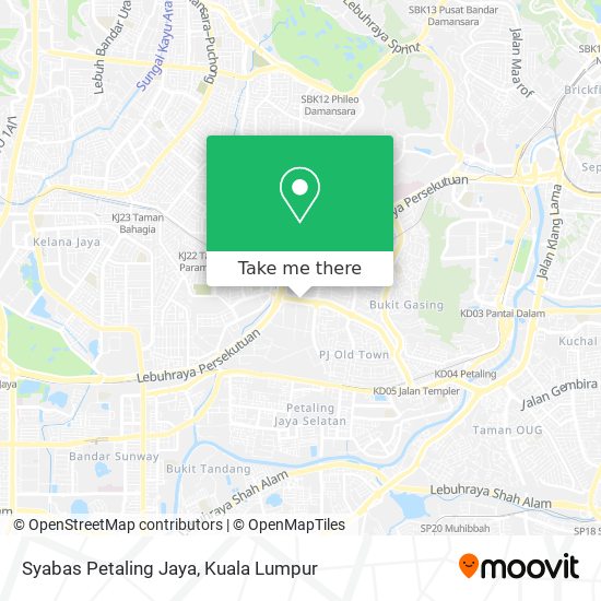 Peta Syabas Petaling Jaya