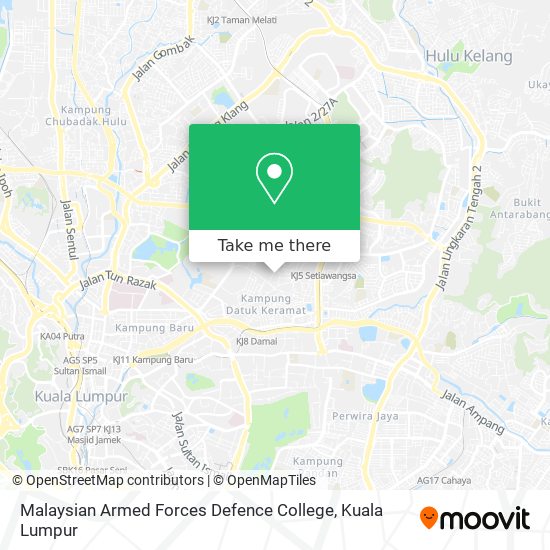 Malaysian Armed Forces Defence College map
