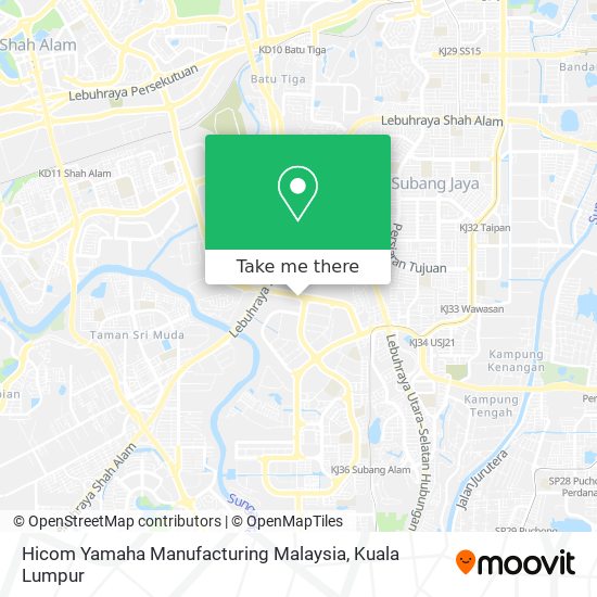 Peta Hicom Yamaha Manufacturing Malaysia