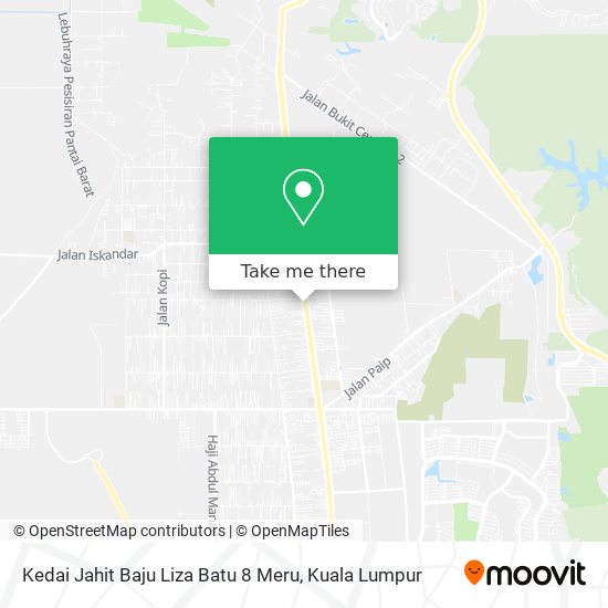 Kedai Jahit Baju Liza Batu 8 Meru map