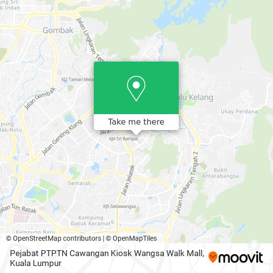 Pejabat PTPTN Cawangan Kiosk Wangsa Walk Mall map