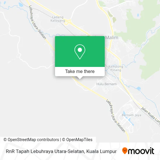 RnR Tapah Lebuhraya Utara-Selatan map