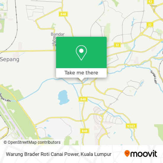 Peta Warung Brader Roti Canai Power