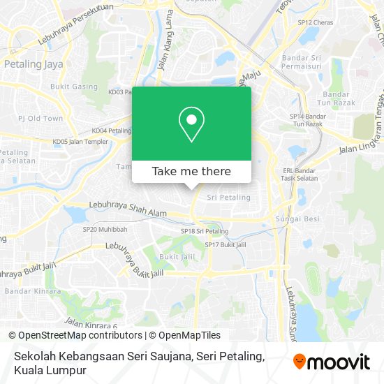 Sekolah Kebangsaan Seri Saujana, Seri Petaling map