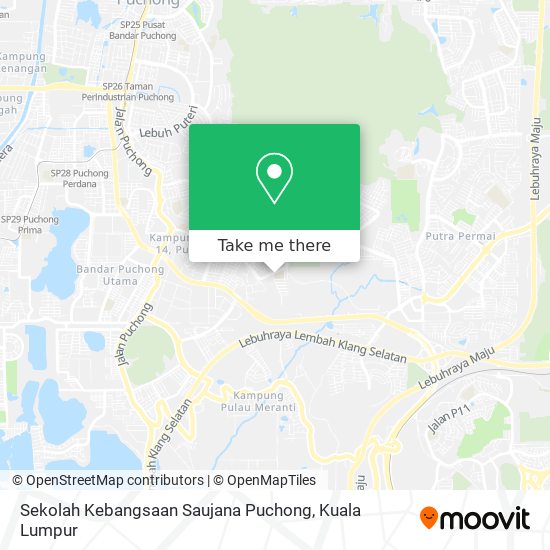 Peta Sekolah Kebangsaan Saujana Puchong