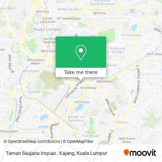 Peta Taman Saujana Impian , Kajang