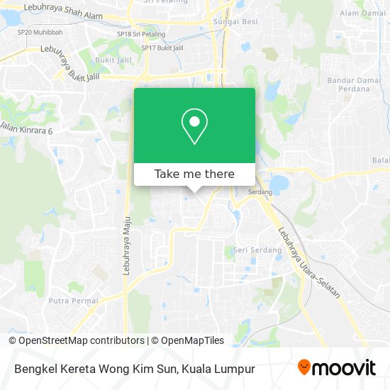 Peta Bengkel Kereta Wong Kim Sun
