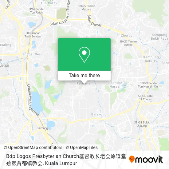 Bdp Logos Presbyterian Church基督教长老会原道堂蕉赖首都镇教会 map
