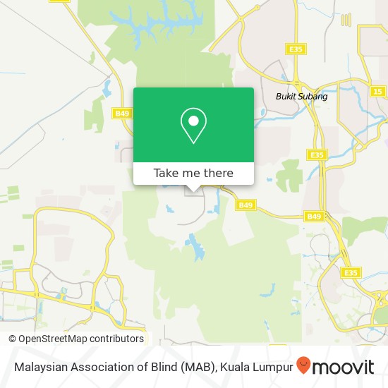 Malaysian Association of Blind (MAB) map